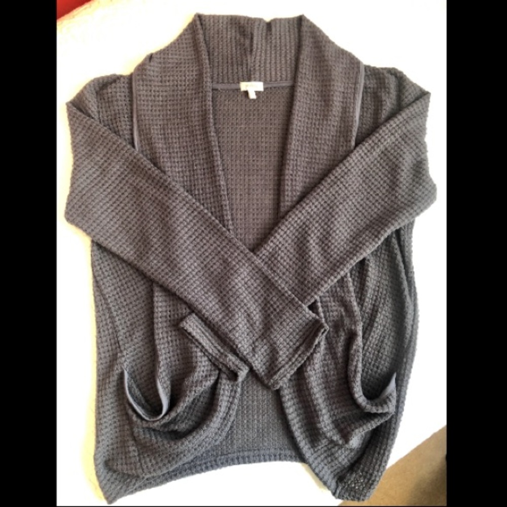 Pixley XL waffle sweater with pockets.